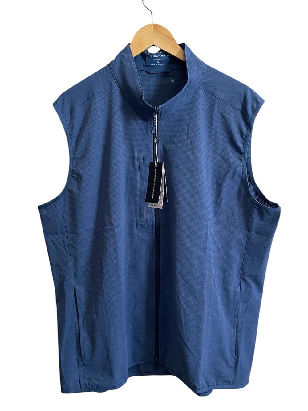 Holderness & Bourne Airation Full Zip Ventura Golf Vest Blue Men's Size XL NEW